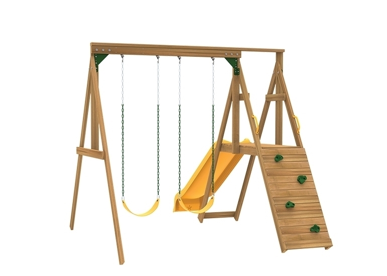 wooden play swing